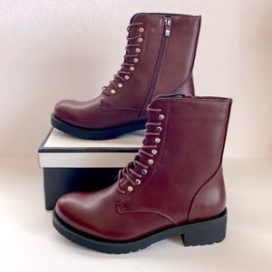 Katliu Women’s Lace up/Side Zip Ankle Boots Size 6.5